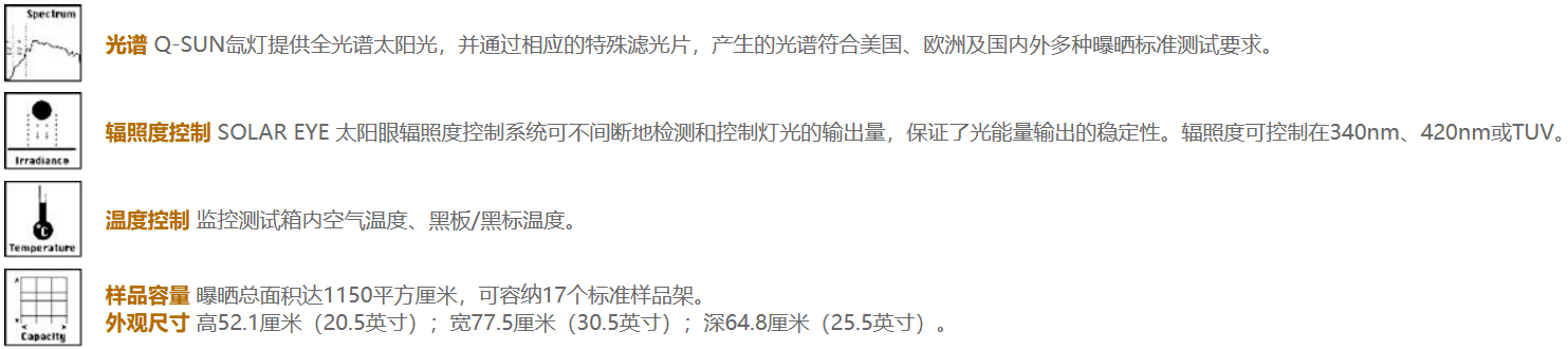 台式氙灯老化试验箱特点
